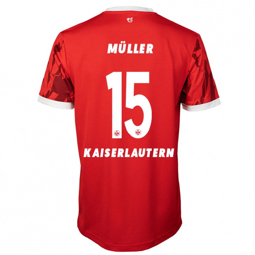 Danxen Bambino Maglia Erik Müller #15 Rosso Bianco Kit Gara Home 2025/26 Maglietta