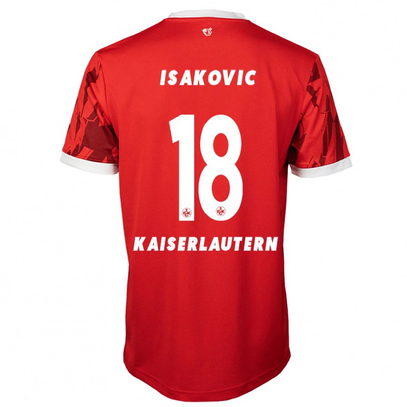 Danxen Bambino Maglia Ensar Isakovic #18 Rosso Bianco Kit Gara Home 2025/26 Maglietta