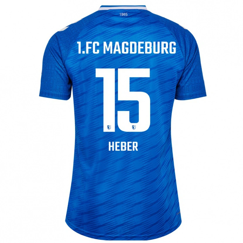 Danxen Bambino Maglia Daniel Heber #15 Blu Bianco Kit Gara Home 2025/26 Maglietta