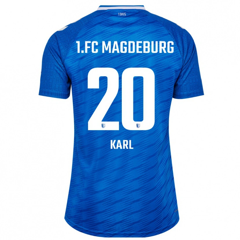 Danxen Bambino Maglia Emma Karl #20 Blu Bianco Kit Gara Home 2025/26 Maglietta