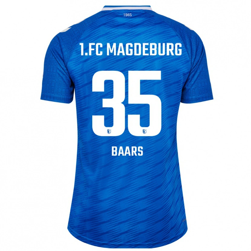 Danxen Bambino Maglia Magnus Baars #35 Blu Bianco Kit Gara Home 2025/26 Maglietta