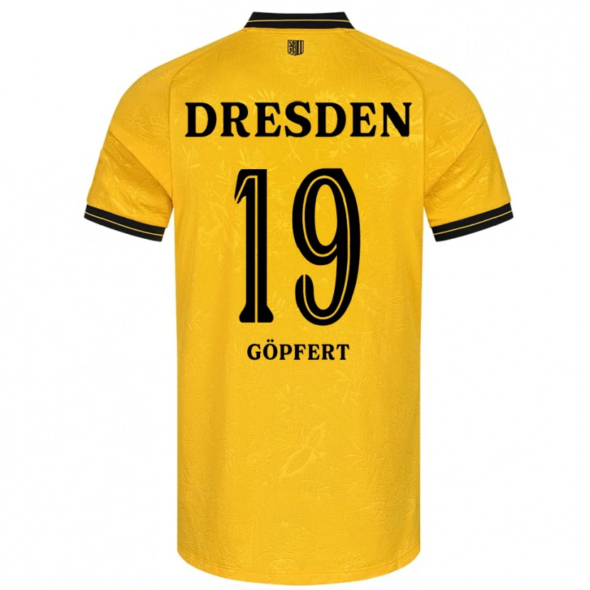 Danxen Bambino Maglia Fabius-Leander Göpfert #19 Giallo Nero Kit Gara Home 2025/26 Maglietta