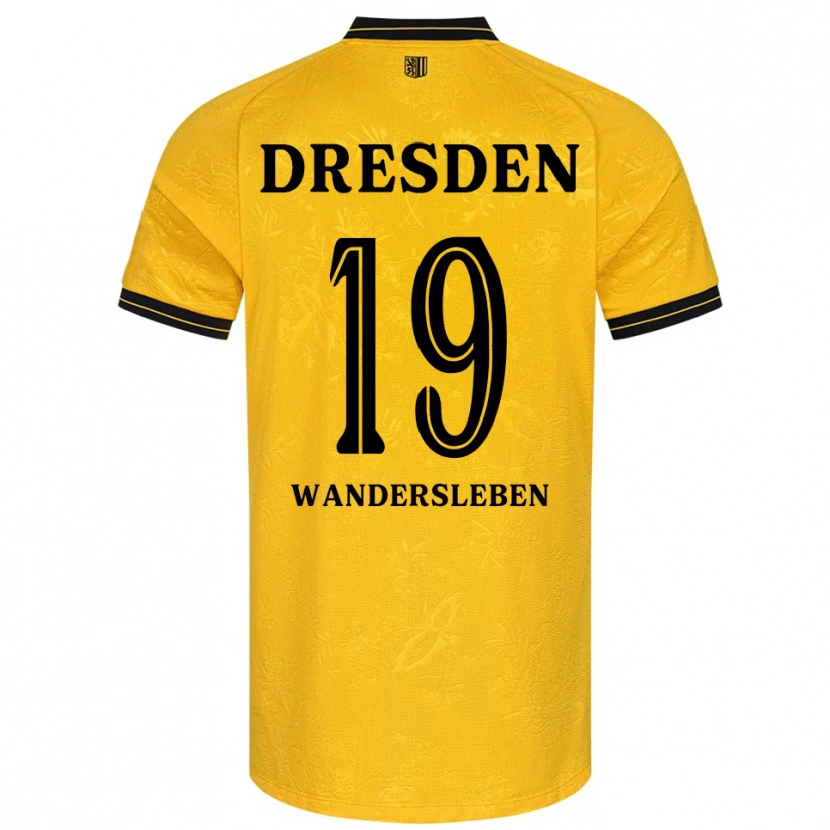 Danxen Bambino Maglia Arian-Rayan Wandersleben #19 Giallo Nero Kit Gara Home 2025/26 Maglietta
