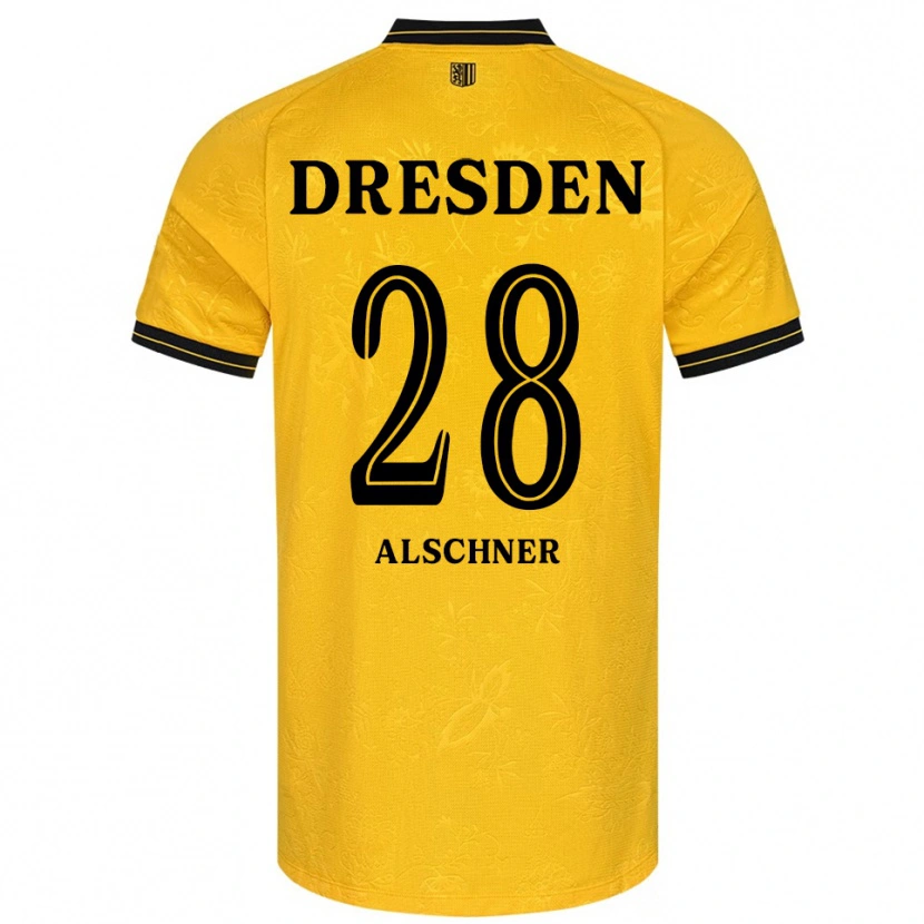 Danxen Bambino Maglia Felix Alschner #28 Giallo Nero Kit Gara Home 2025/26 Maglietta