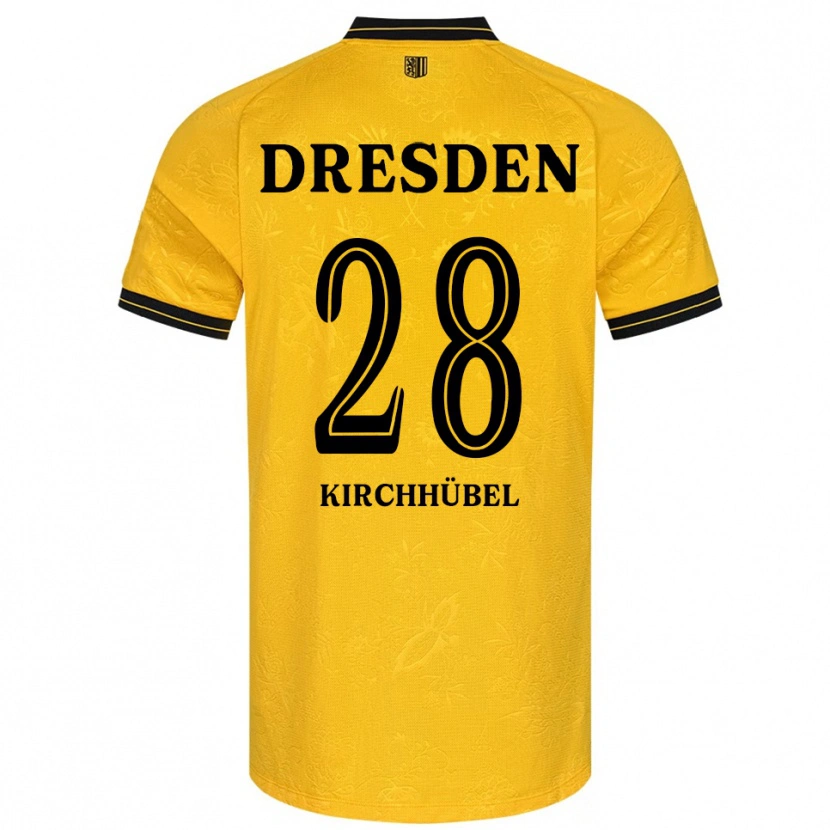Danxen Bambino Maglia Willi Kirchhübel #28 Giallo Nero Kit Gara Home 2025/26 Maglietta
