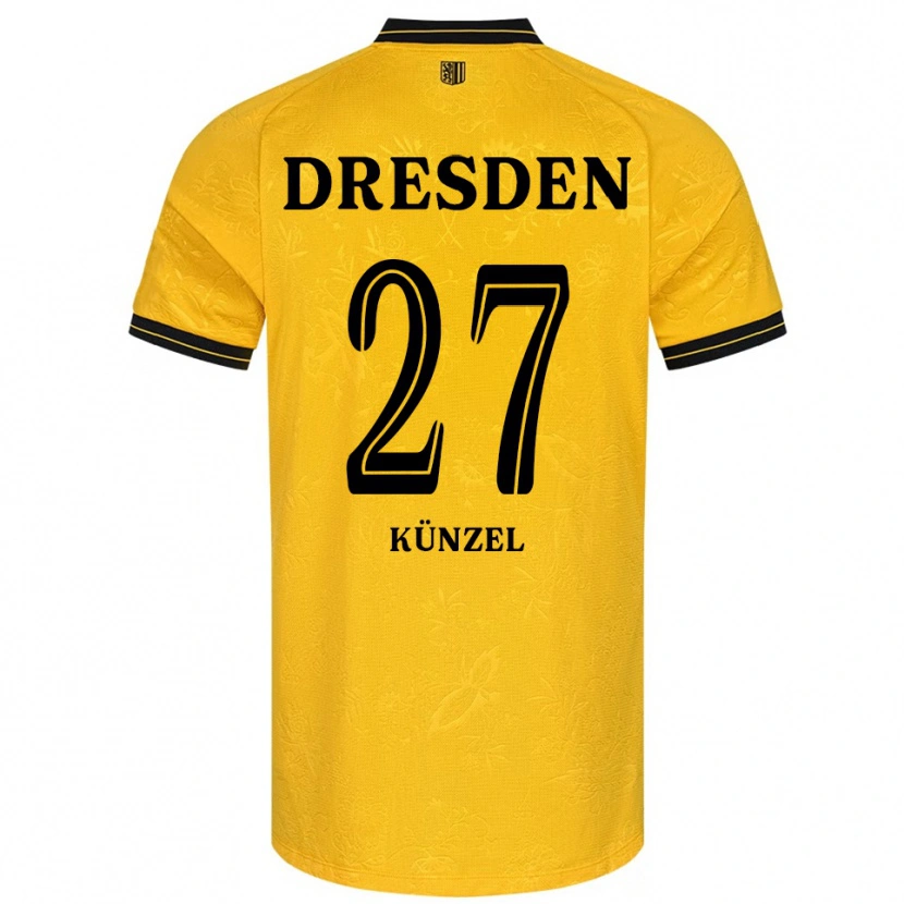 Danxen Bambino Maglia Nico Künzel #27 Giallo Nero Kit Gara Home 2025/26 Maglietta