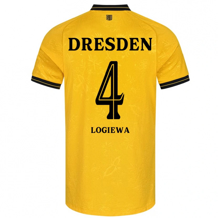 Danxen Bambino Maglia Luca Logiewa #4 Giallo Nero Kit Gara Home 2025/26 Maglietta