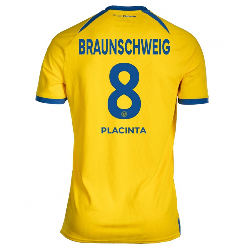 Danxen Bambino Maglia Robin Placinta #8 Giallo Blu Kit Gara Home 2025/26 Maglietta