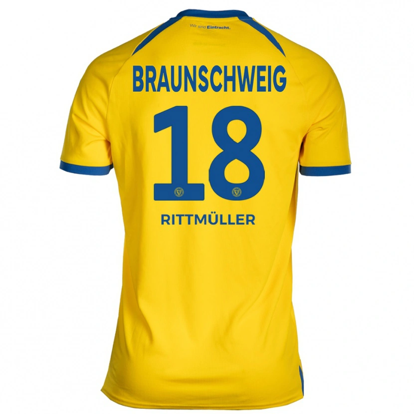 Danxen Bambino Maglia Marvin Rittmüller #18 Giallo Blu Kit Gara Home 2025/26 Maglietta