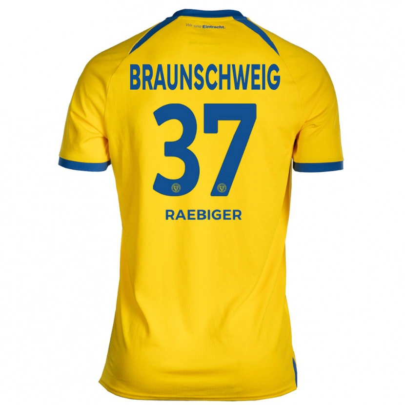 Danxen Bambino Maglia Sidney Raebiger #37 Giallo Blu Kit Gara Home 2025/26 Maglietta