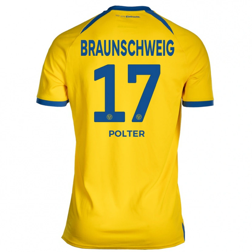 Danxen Bambino Maglia Sebastian Polter #17 Giallo Blu Kit Gara Home 2025/26 Maglietta