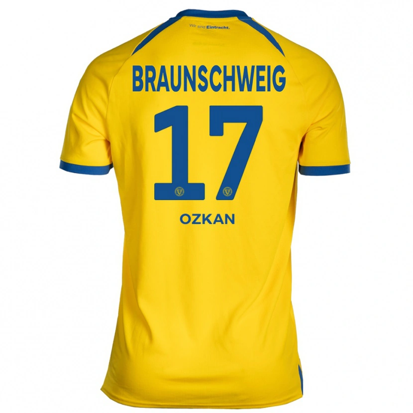 Danxen Bambino Maglia Yasin Ozkan #17 Giallo Blu Kit Gara Home 2025/26 Maglietta