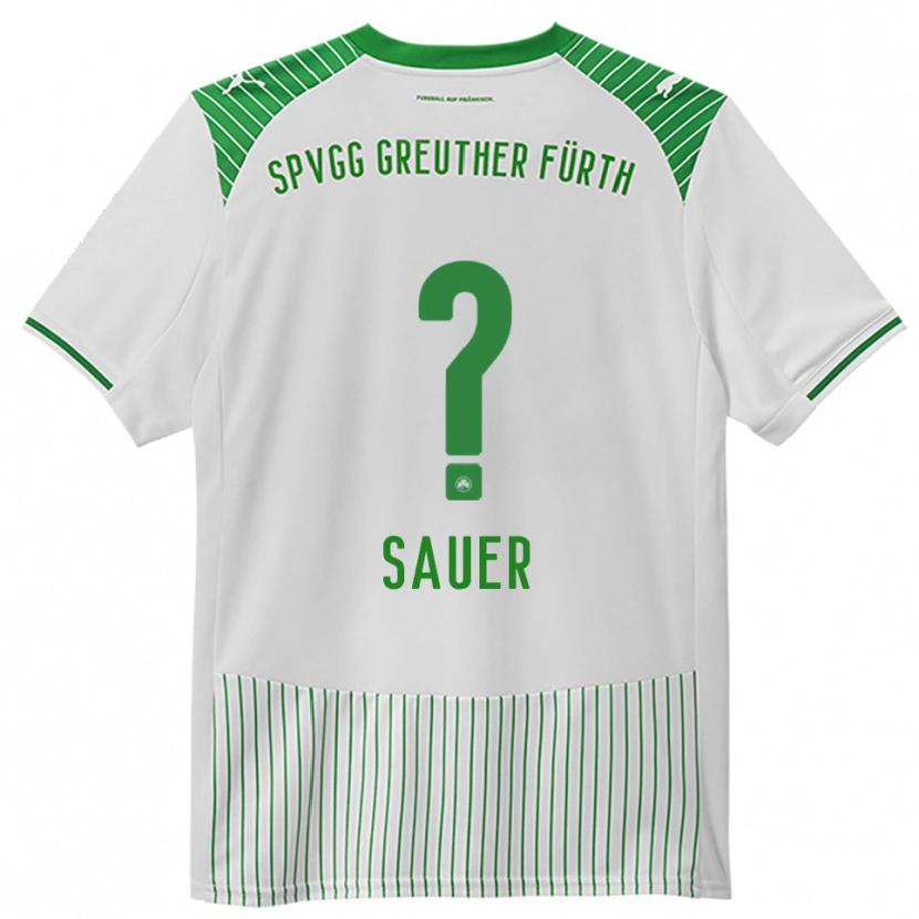 Danxen Bambino Maglia Hanna Sauer #0 Bianco Verde Kit Gara Home 2025/26 Maglietta