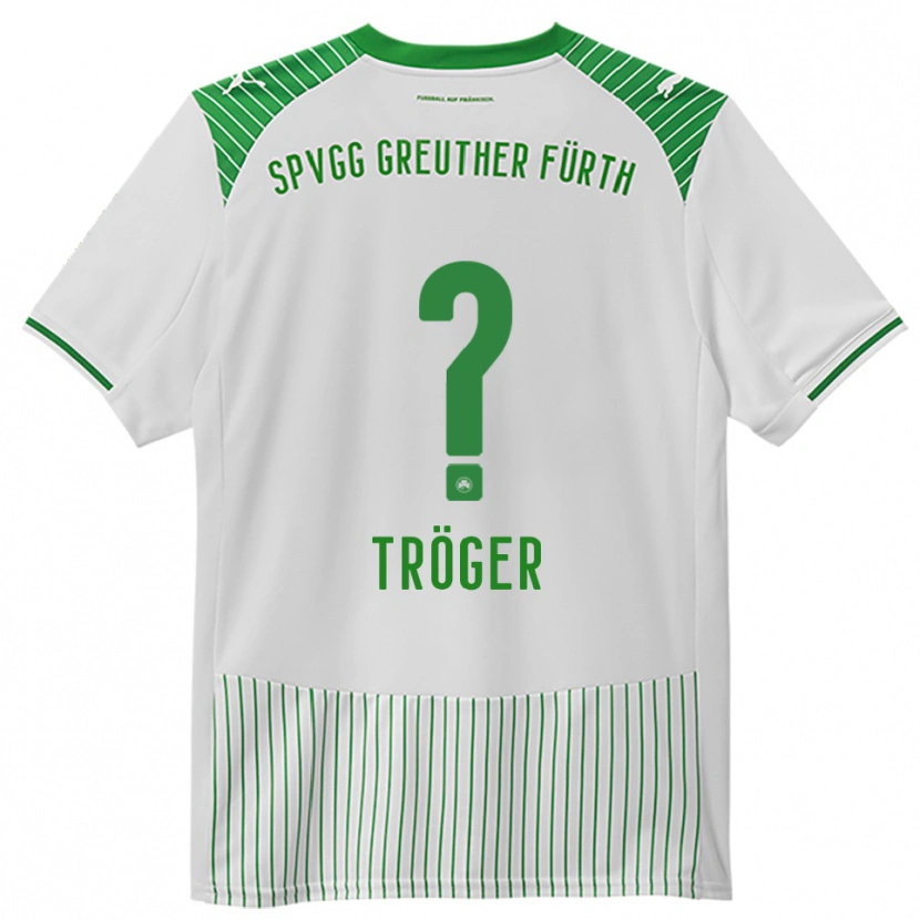 Danxen Bambino Maglia Juliane Tröger #0 Bianco Verde Kit Gara Home 2025/26 Maglietta