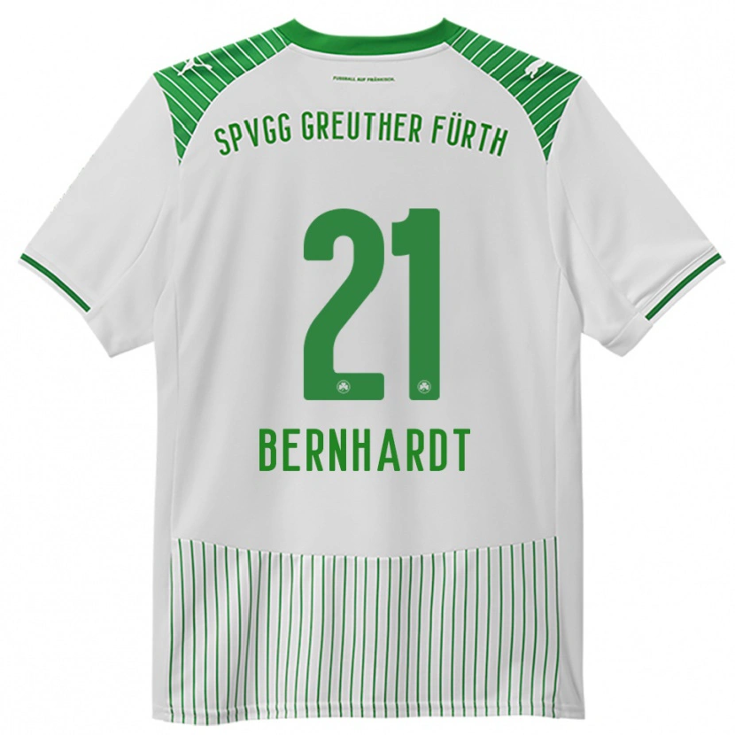 Danxen Bambino Maglia Luca Bernhardt #21 Bianco Verde Kit Gara Home 2025/26 Maglietta