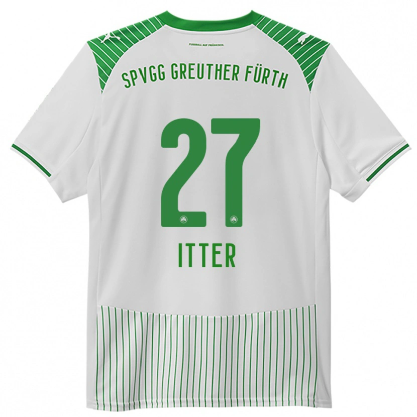 Danxen Bambino Maglia Luca Itter #27 Bianco Verde Kit Gara Home 2025/26 Maglietta