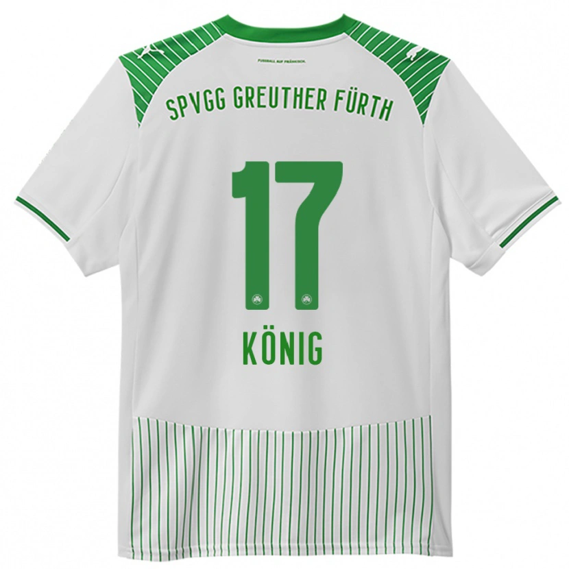 Danxen Bambino Maglia Noah König #17 Bianco Verde Kit Gara Home 2025/26 Maglietta