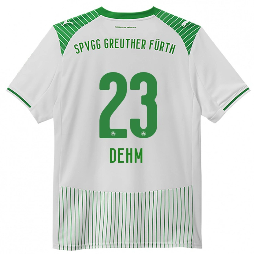 Danxen Bambino Maglia Jannik Dehm #23 Bianco Verde Kit Gara Home 2025/26 Maglietta