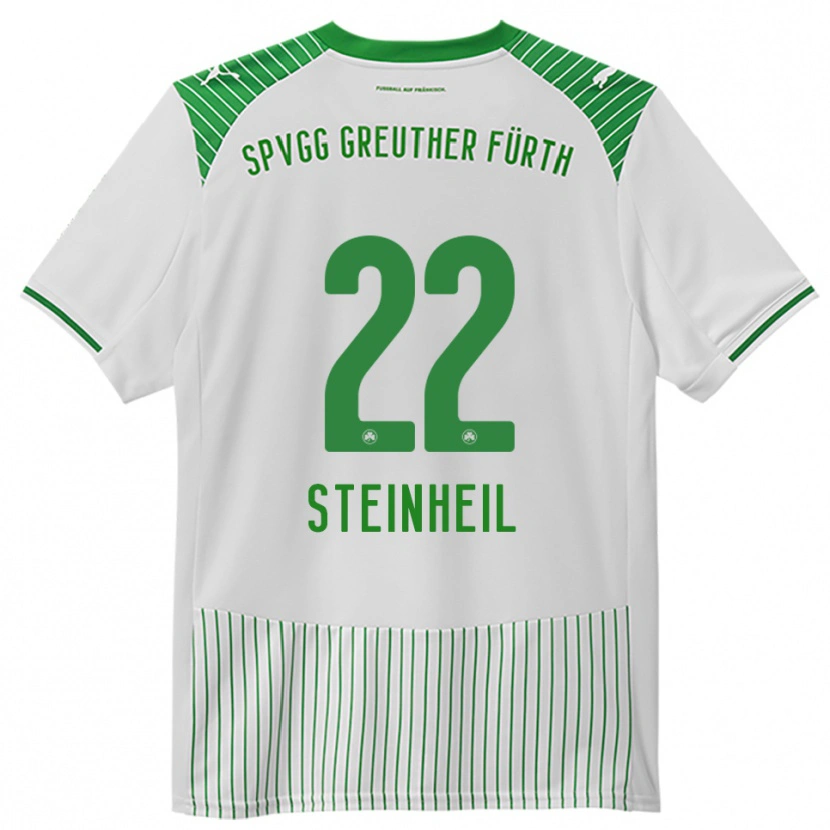 Danxen Bambino Maglia Melvin Steinheil #22 Bianco Verde Kit Gara Home 2025/26 Maglietta