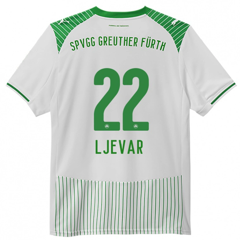 Danxen Bambino Maglia Nico Ljevar #22 Bianco Verde Kit Gara Home 2025/26 Maglietta