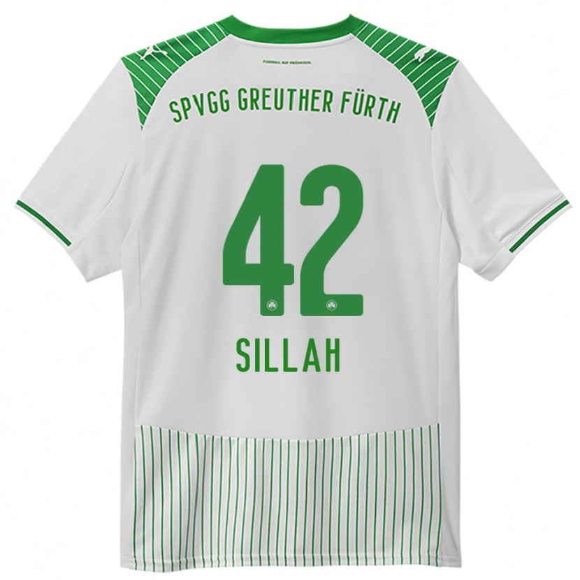 Danxen Bambino Maglia Omar Sillah #42 Bianco Verde Kit Gara Home 2025/26 Maglietta