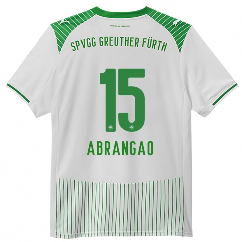 Danxen Bambino Maglia David Abrangao #15 Bianco Verde Kit Gara Home 2025/26 Maglietta
