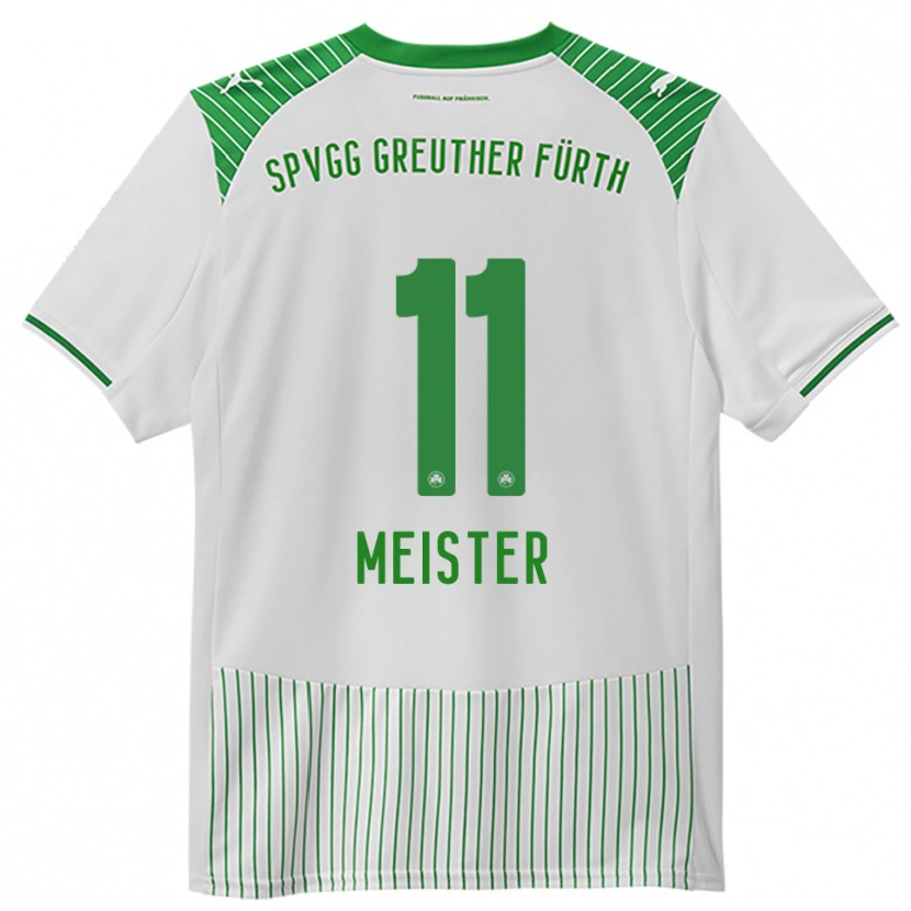 Danxen Bambino Maglia Christoph Meister #11 Bianco Verde Kit Gara Home 2025/26 Maglietta