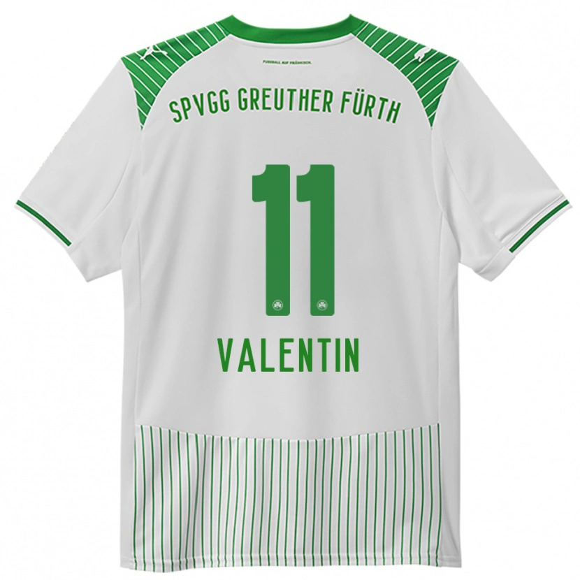 Danxen Bambino Maglia Jonas Valentin #11 Bianco Verde Kit Gara Home 2025/26 Maglietta