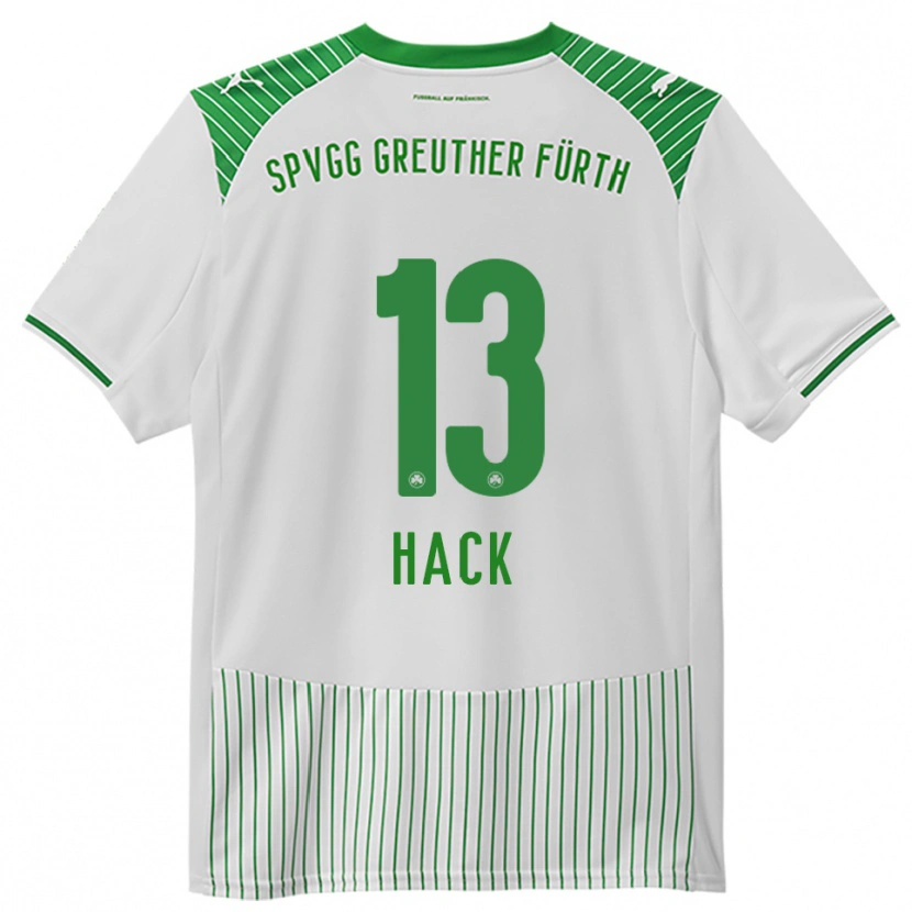 Danxen Bambino Maglia Philipp Hack #13 Bianco Verde Kit Gara Home 2025/26 Maglietta