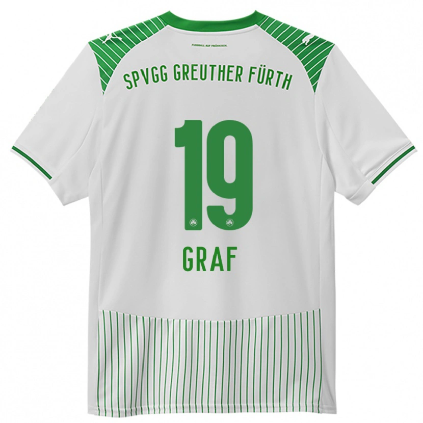Danxen Bambino Maglia Fabian Graf #19 Bianco Verde Kit Gara Home 2025/26 Maglietta