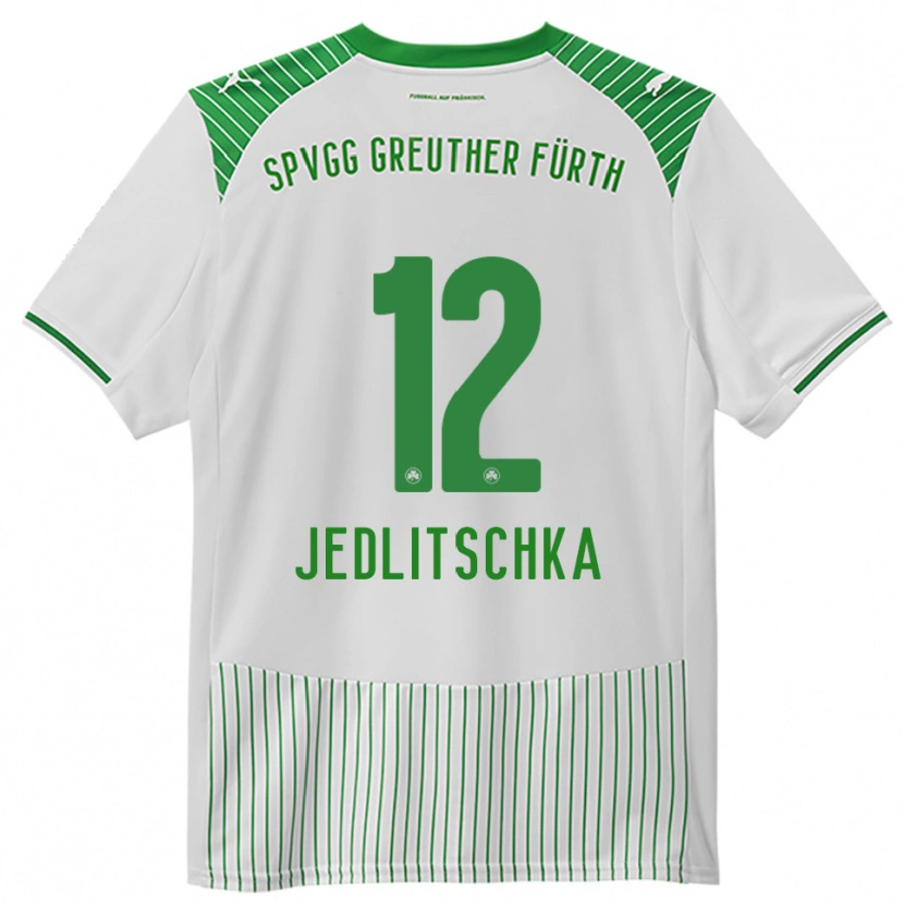 Danxen Bambino Maglia Moritz Jedlitschka #12 Bianco Verde Kit Gara Home 2025/26 Maglietta