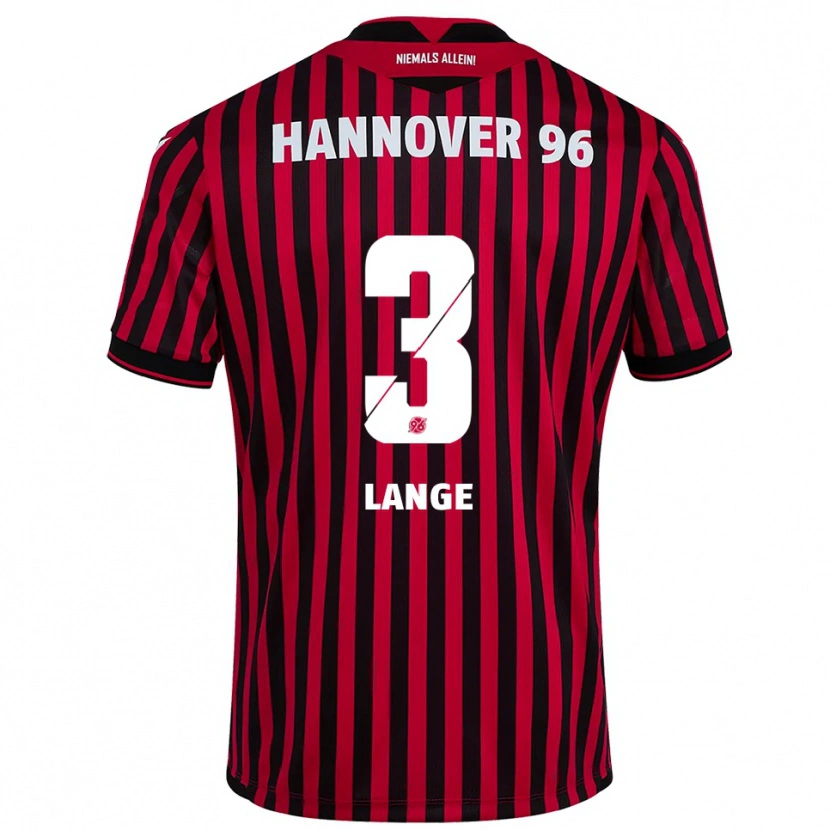 Danxen Bambino Maglia Maximilian Lange #3 Rosso Nero Kit Gara Home 2025/26 Maglietta