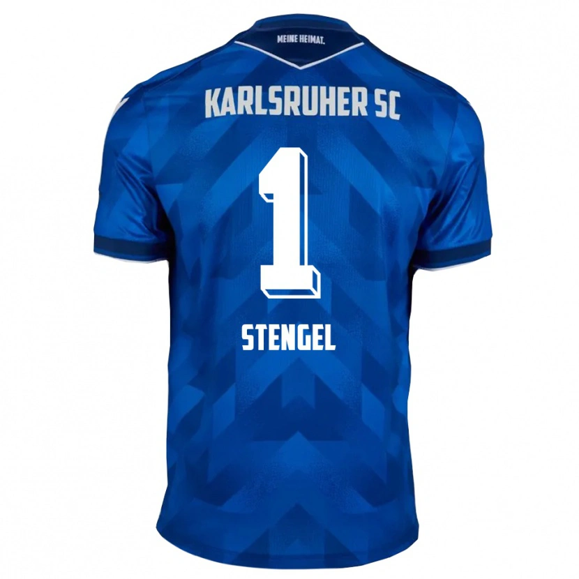 Danxen Bambino Maglia Konstantin Stengel #1 Blu Bianco Kit Gara Home 2025/26 Maglietta