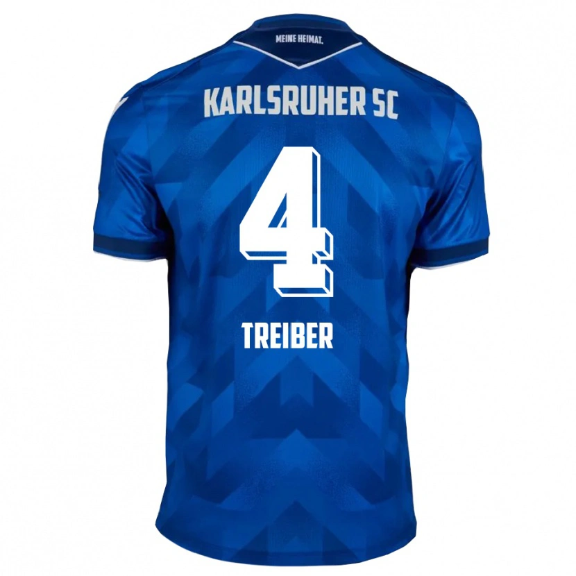 Danxen Bambino Maglia Jannik Treiber #4 Blu Bianco Kit Gara Home 2025/26 Maglietta