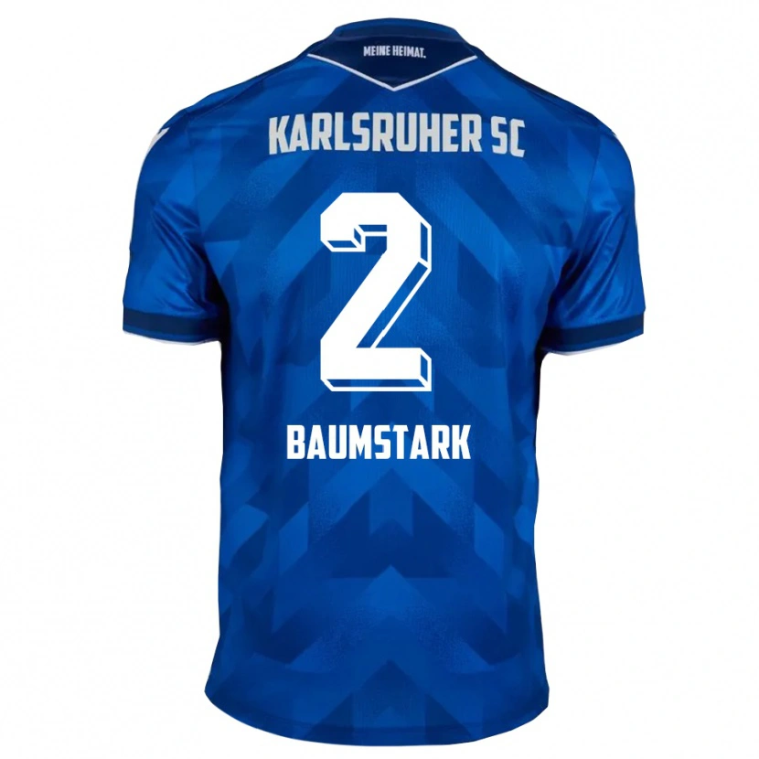 Danxen Bambino Maglia Max Baumstark #2 Blu Bianco Kit Gara Home 2025/26 Maglietta