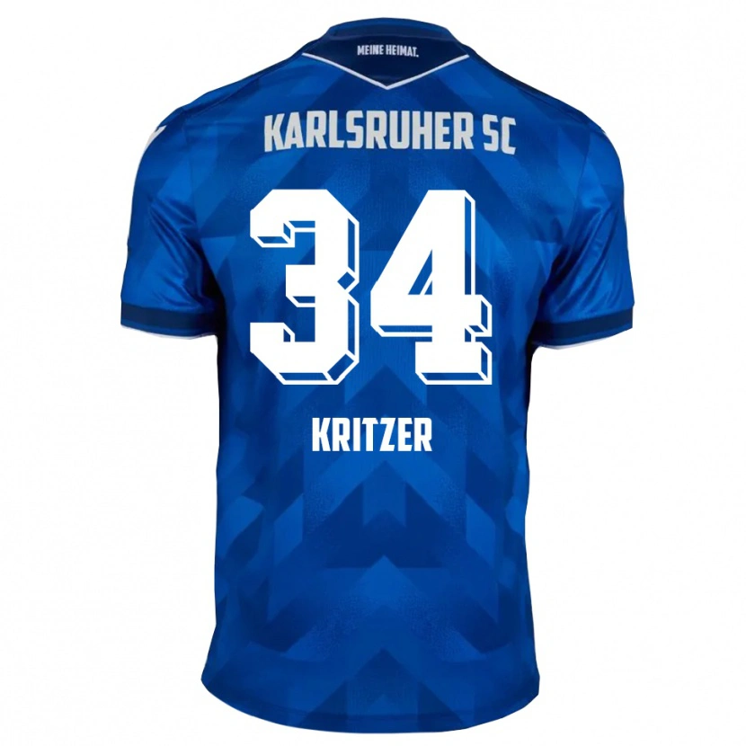 Danxen Bambino Maglia Mateo Kritzer #34 Blu Bianco Kit Gara Home 2025/26 Maglietta