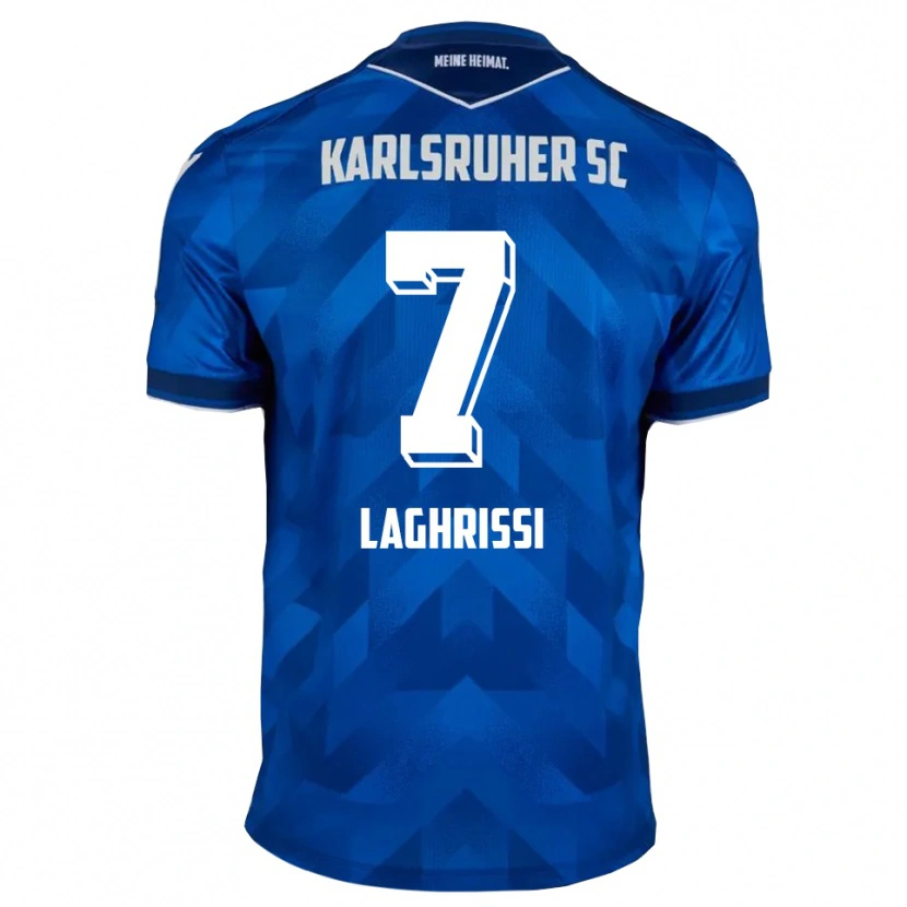 Danxen Bambino Maglia Eymen Laghrissi #7 Blu Bianco Kit Gara Home 2025/26 Maglietta
