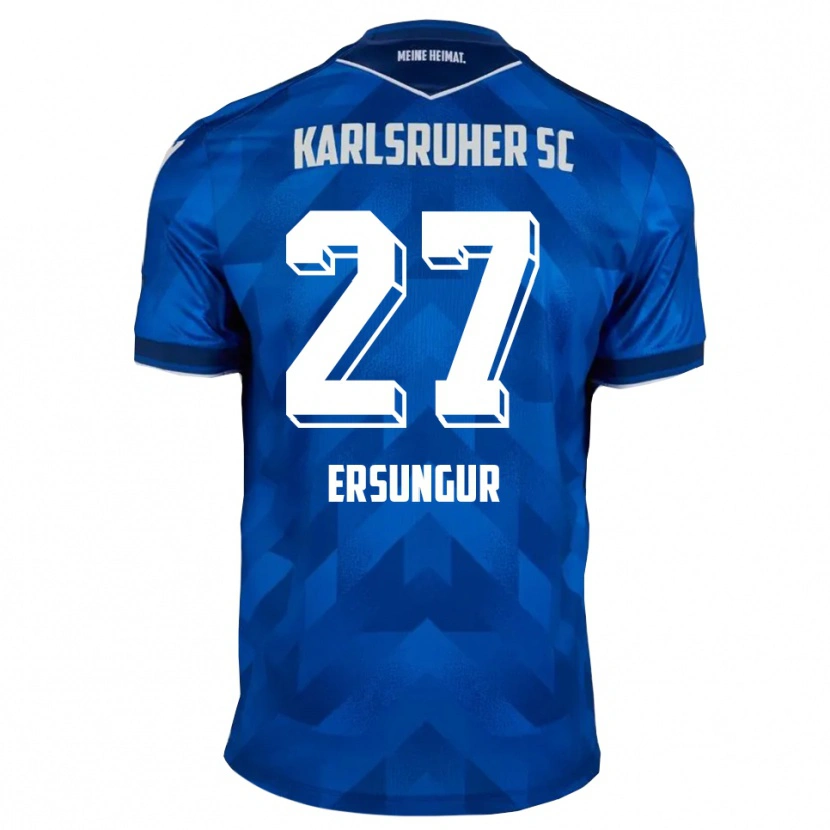 Danxen Bambino Maglia Ali-Eren Ersungur #27 Blu Bianco Kit Gara Home 2025/26 Maglietta
