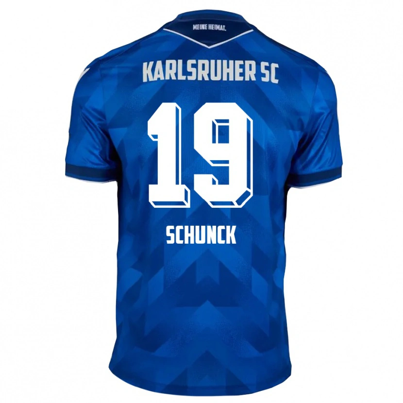 Danxen Bambino Maglia Tim Schunck #19 Blu Bianco Kit Gara Home 2025/26 Maglietta
