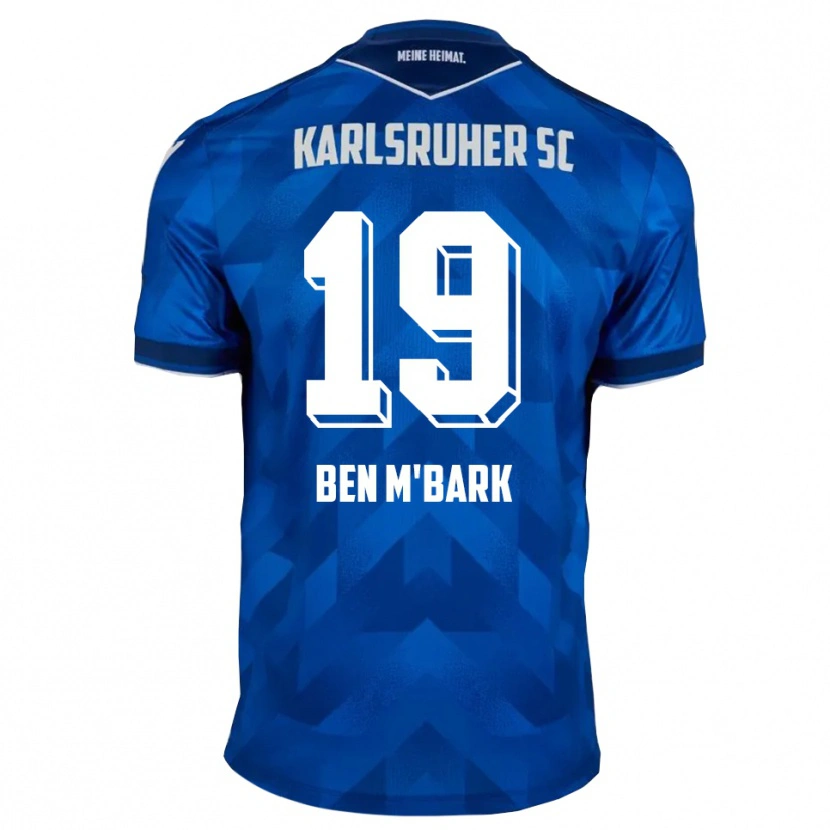 Danxen Bambino Maglia Mohamed Ben M'bark #19 Blu Bianco Kit Gara Home 2025/26 Maglietta