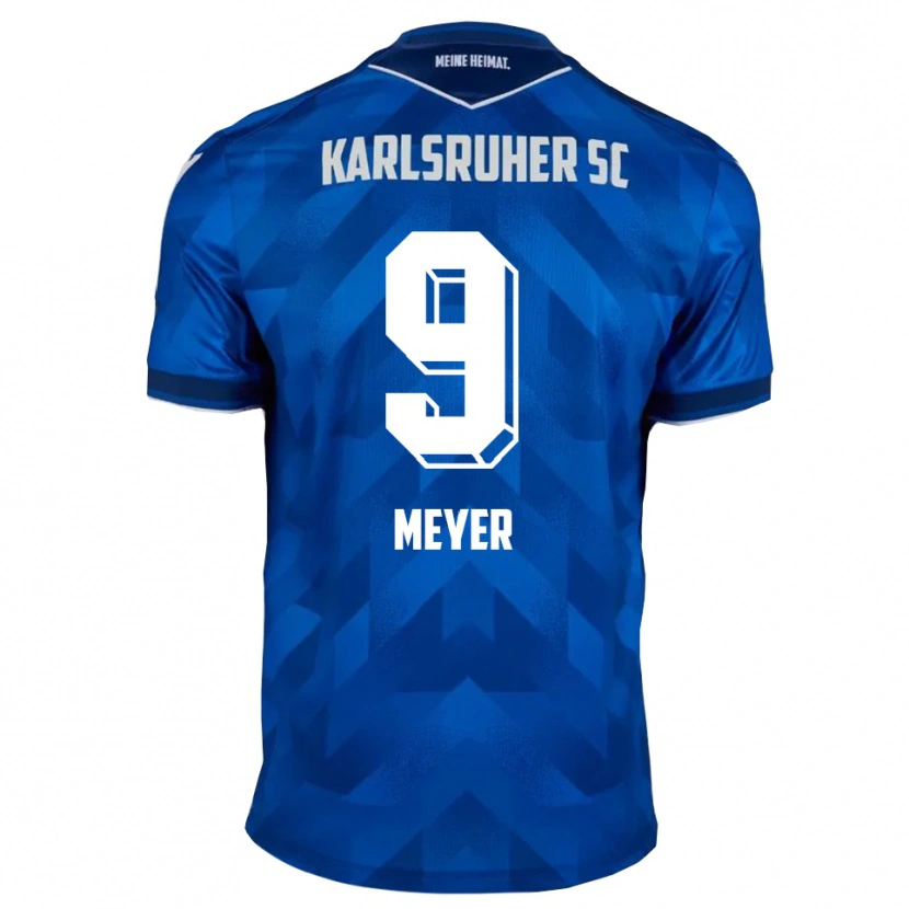 Danxen Bambino Maglia John Meyer #9 Blu Bianco Kit Gara Home 2025/26 Maglietta