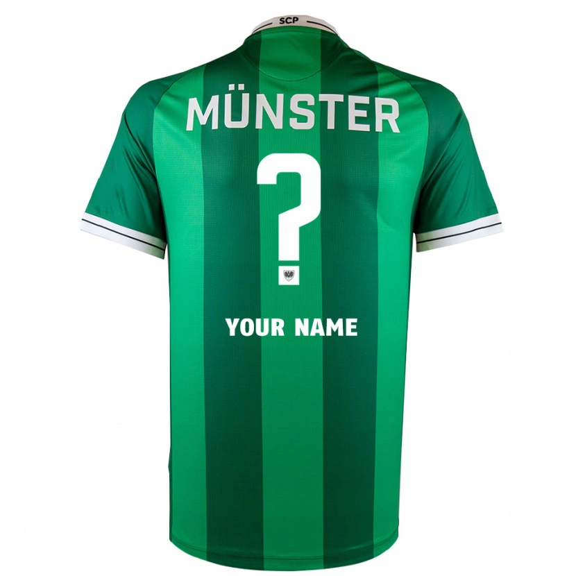 Danxen Bambino Maglia Il Tuo Nome #0 Verde Bianco Kit Gara Home 2025/26 Maglietta