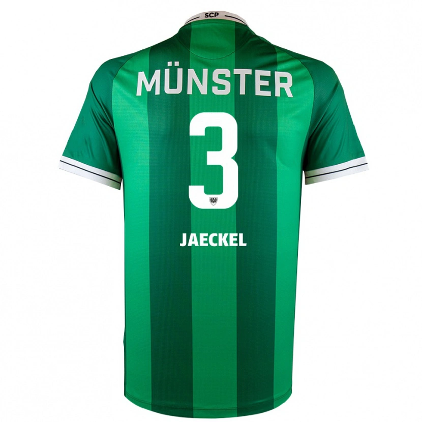 Danxen Bambino Maglia Paul Jaeckel #3 Verde Bianco Kit Gara Home 2025/26 Maglietta