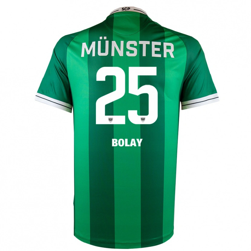 Danxen Bambino Maglia Luca Bolay #25 Verde Bianco Kit Gara Home 2025/26 Maglietta