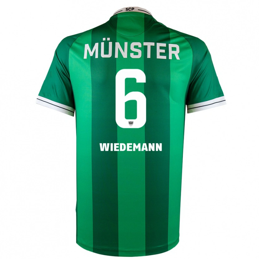 Danxen Bambino Maglia Lino Wiedemann #6 Verde Bianco Kit Gara Home 2025/26 Maglietta