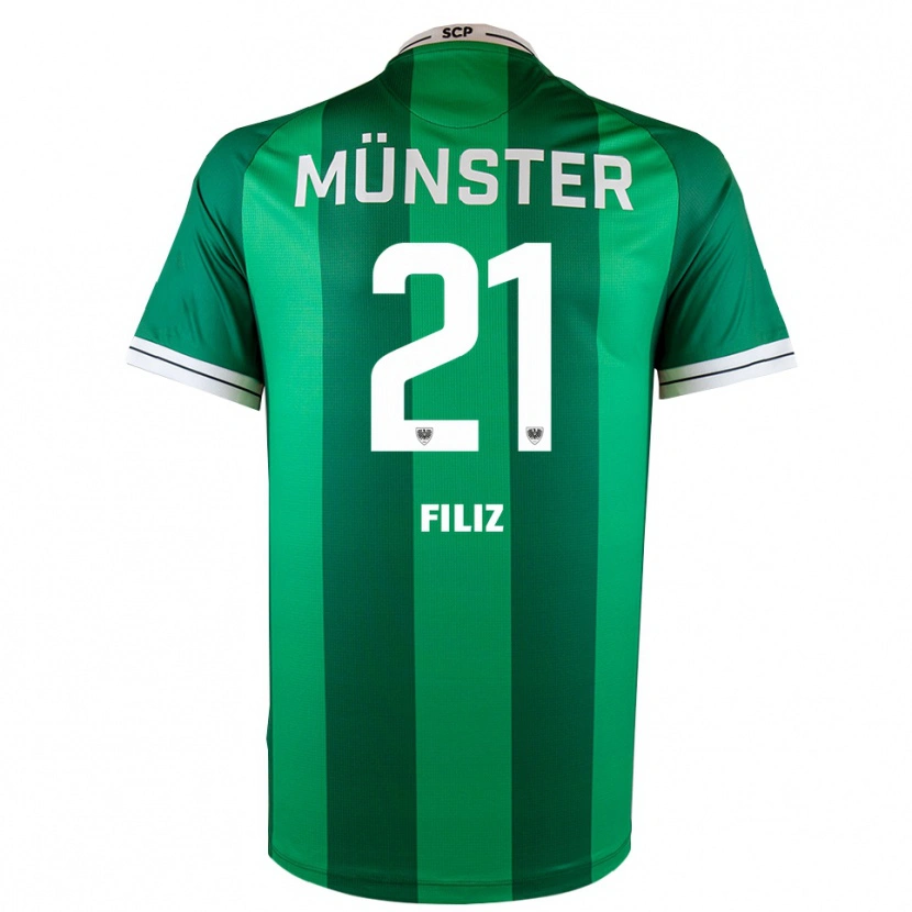 Danxen Bambino Maglia Mete Filiz #21 Verde Bianco Kit Gara Home 2025/26 Maglietta