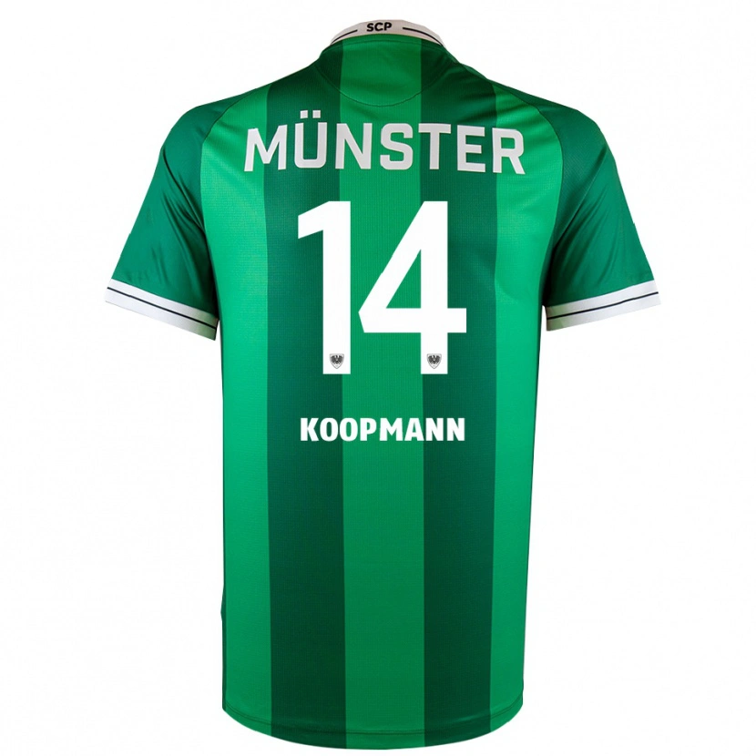 Danxen Bambino Maglia Pascal Koopmann #14 Verde Bianco Kit Gara Home 2025/26 Maglietta
