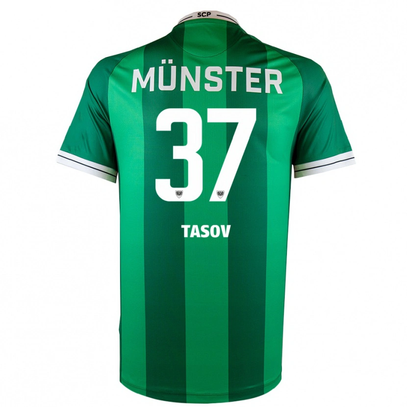 Danxen Bambino Maglia Leon Tasov #37 Verde Bianco Kit Gara Home 2025/26 Maglietta