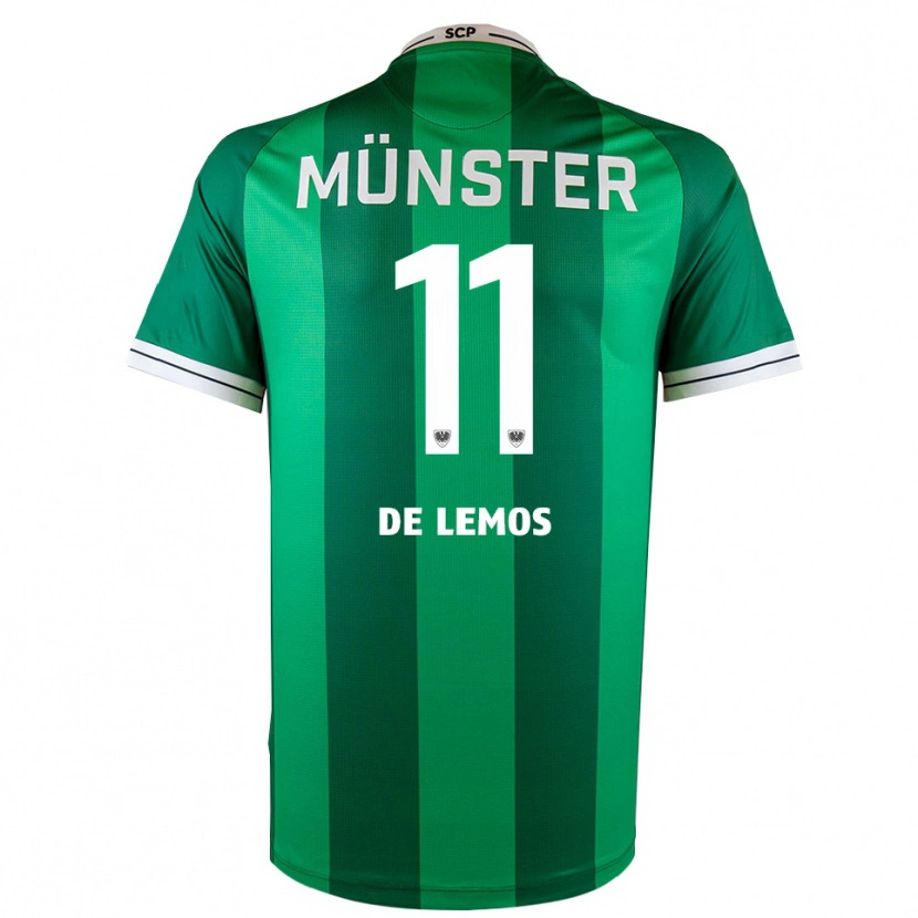 Danxen Bambino Maglia Emmanuel De Lemos #11 Verde Bianco Kit Gara Home 2025/26 Maglietta