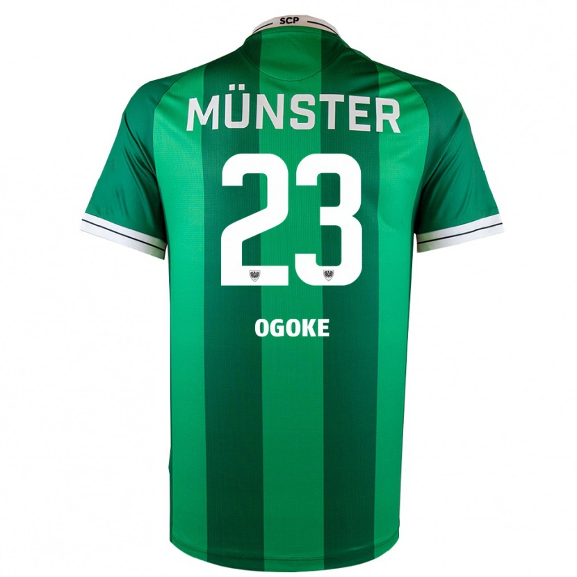 Danxen Bambino Maglia Desmond Ogoke #23 Verde Bianco Kit Gara Home 2025/26 Maglietta